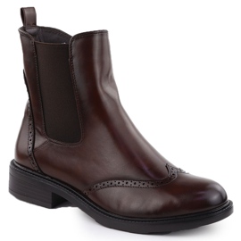 Dámské boty izolované boty Brown Chelsea Potocki SZ12686 hnědý