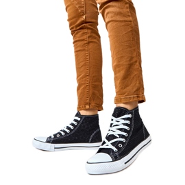 Tenisky s černé tenisky vysokých tarisů černá Tenisky s černé tenisky vysokých tarisů černá