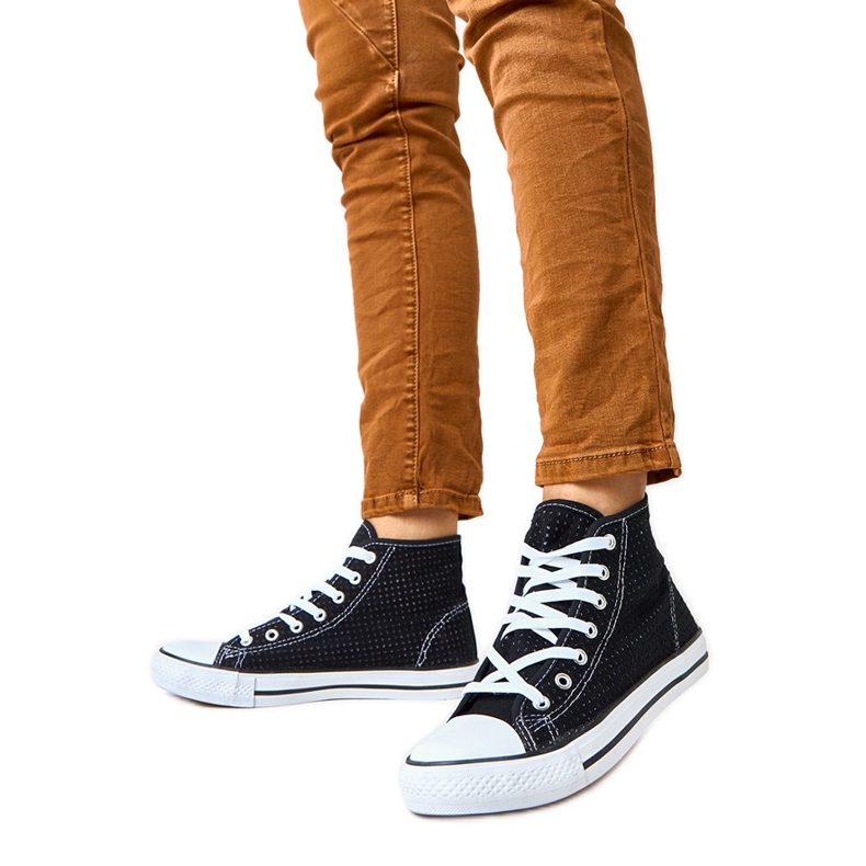 Tenisky s černé tenisky vysokých tarisů černá