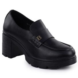 Dámské boty Moccasins na Black Potocki SZ12700 černý