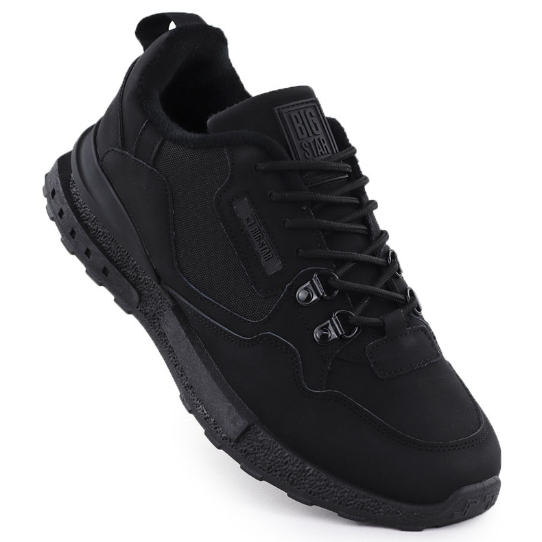 Big Star Pánské sportovní boty izolované černé velké hvězdy SS174411 Big Star Pánské sportovní boty izolované černé velké hvězdy SS174411