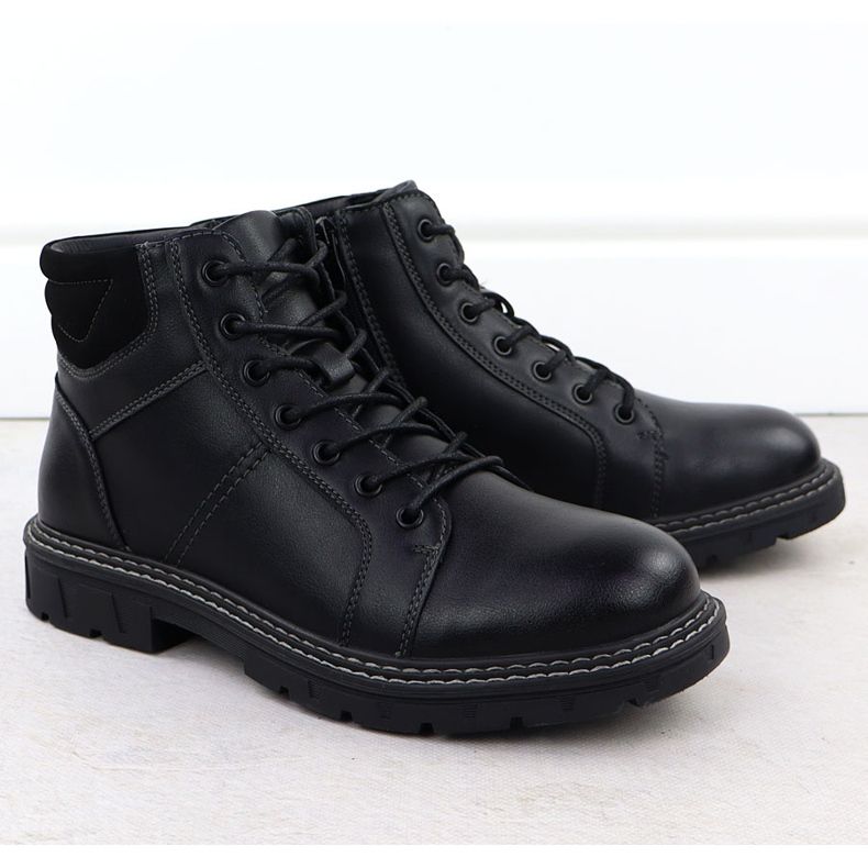 Pánské boty izolované boty pro posuvníky Black Vanhorn AN71307 černá