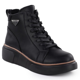 Dámské kožené boty na klínech Black Filippo DBT6452