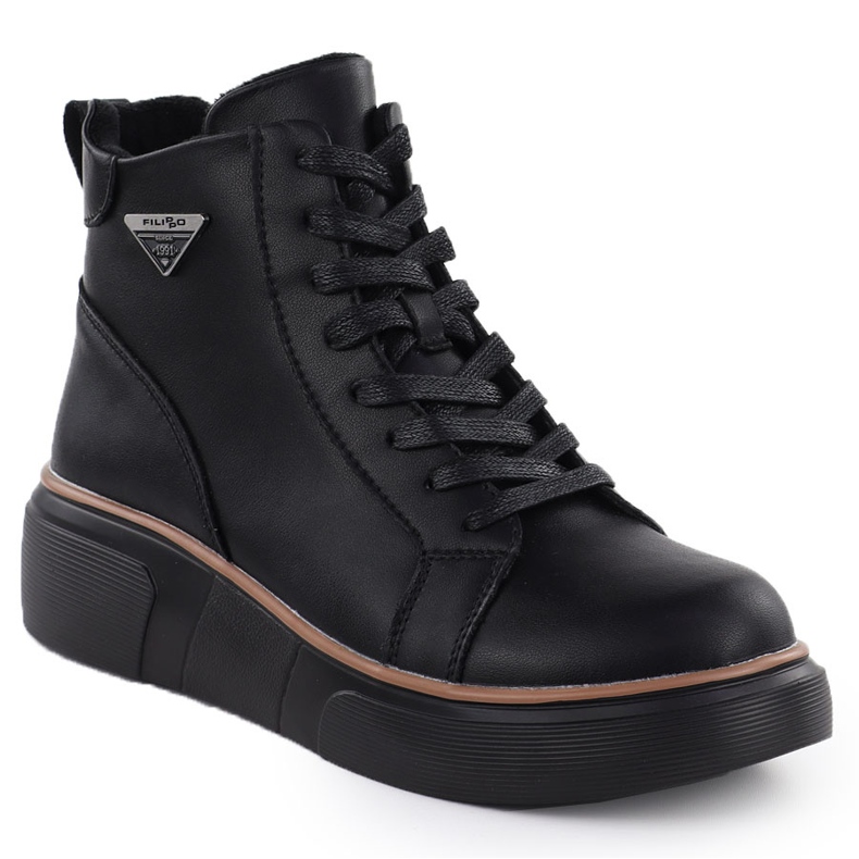 Dámské kožené boty na klínech Black Filippo DBT6452