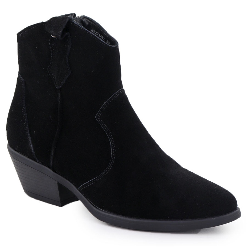 Dámské kožené boty Black Big Star SS274462 černá