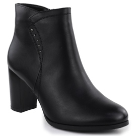 Dámské kožené boty na sloupu izolované černé Sergio Leone BT25015