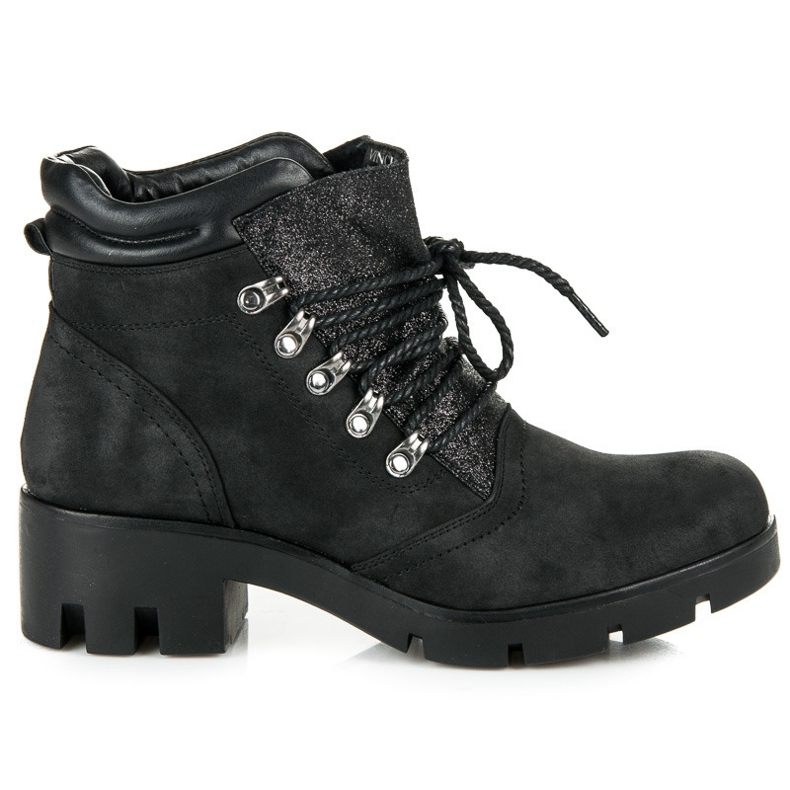 Vinceza Zavázané turistické boty černá