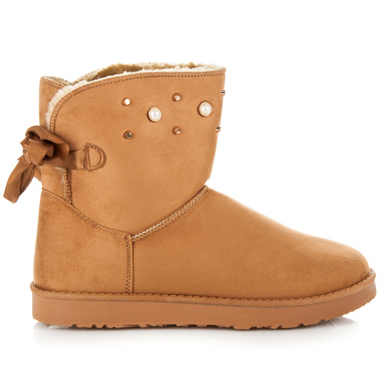 Kylie Mukluki s korálky hnědý