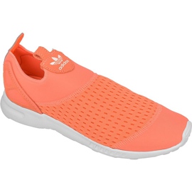 Boty adidas ORIGINALS ZX Flux ADV Smooth Slip On W S75740 bílý pomerančový