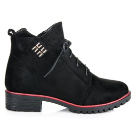 Balada Vázané semišové boty černý