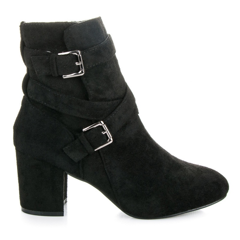 Seastar Semišové kotníkové boty na vysokém podpatku černá