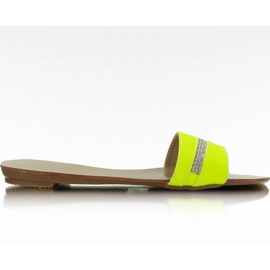 Letní pantofle A389 Žlutá