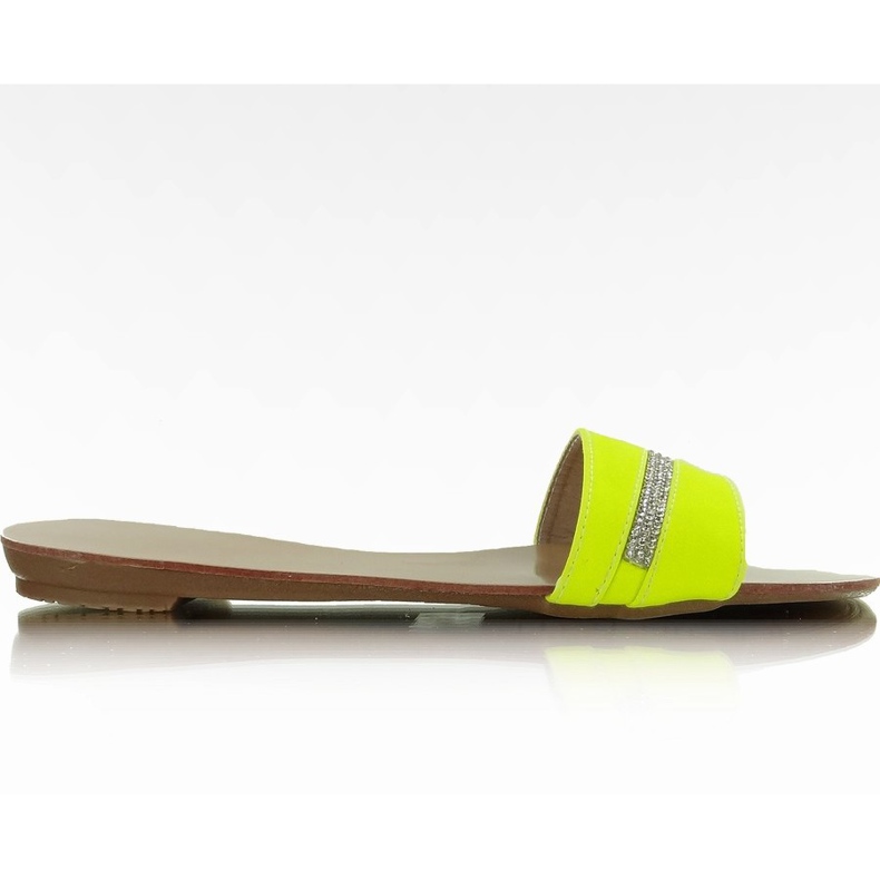 Letní pantofle A389 Žlutá