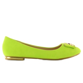 Baleríny s ozdobou E305 zelené zelený vícebarevný