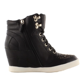 Černé tenisky s háčky 8073 černý