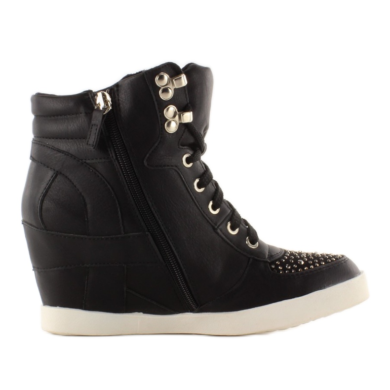 Černé tenisky s háčky 8073 černá