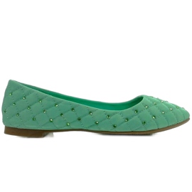 Prošívané baleríny XT373 zelené zelený