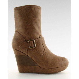 Vrstvené klínové boty 888-58 Khaki