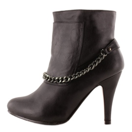 Řetízkové boty 2010-3 Černé černá Řetízkové boty 2010-3 Černé černá