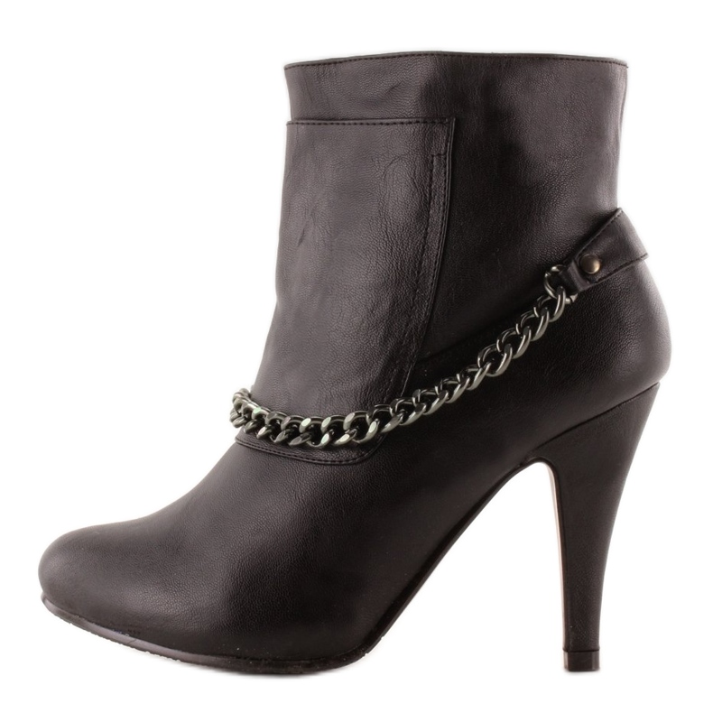 Řetízkové boty 2010-3 Černé černá Řetízkové boty 2010-3 Černé černá