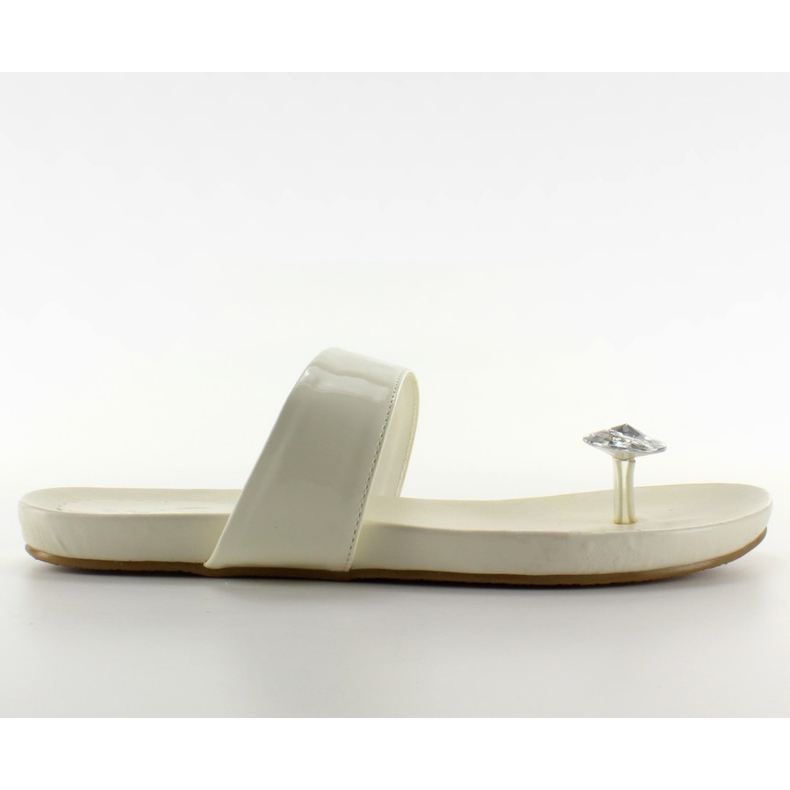 Originální žabky 809-1 bílé hnědý