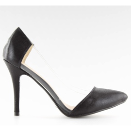 Asymetrické černé bodce L-836 černé černá