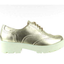 Boty s vysokou podrážkou Lbs1203 Gold zlatý