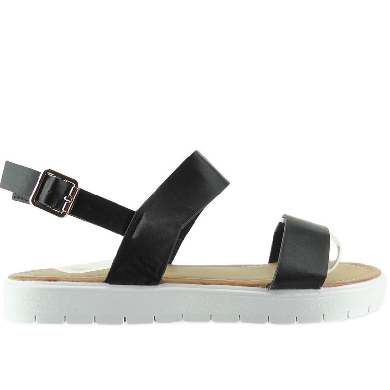 Černé sandály na sportovní podrážce LC-7 černá