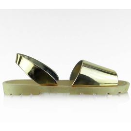 Zrcadlové sandály T-9117 Béžová žlutá