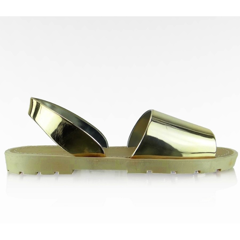 Zrcadlové sandály T-9117 Béžová žlutá