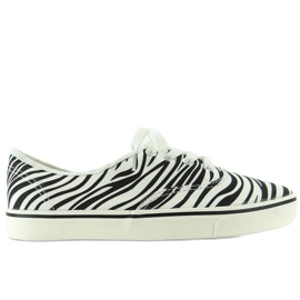 Šněrovací tenisky K-75 Zebra černý bílý