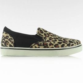 Slip-on kultovní tenisky BL51 Leopard / Black černý hnědý