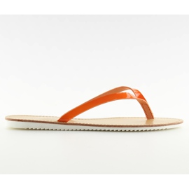 Pantofle, bílá podešev LS-76 Orange pomerančový