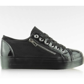 Tenisky YDB-27 černé s vysokým podpatkem černá Tenisky YDB-27 černé s vysokým podpatkem černá