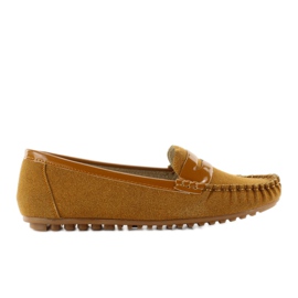 Dámské semišové mokasíny BLZ-06 camel hnědý