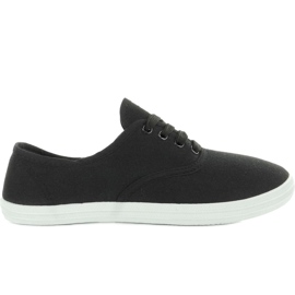 Plátěné oxford tenisky BS504 Black černá