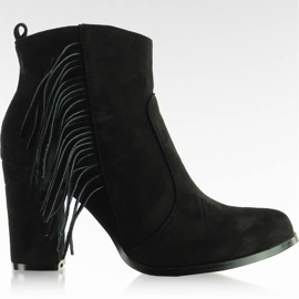 Kovbojské boty s třásněmi A-238 Black černý