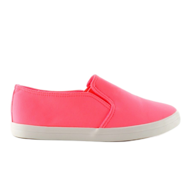 Materiál slip-on tenisky 1-98 ROSE- Červená růžový