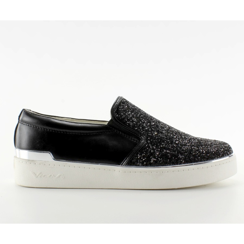 Stylové elegantní slipony 788-26 Black černá