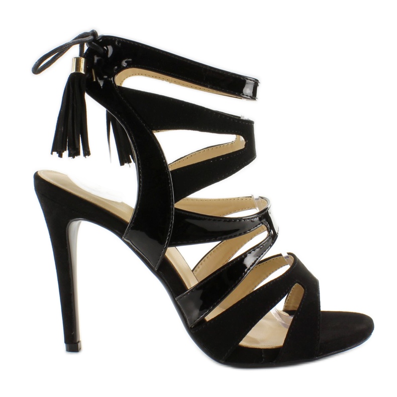 Sandály na vysokém podpatku 5009 Černá