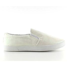 Iridescent slipony JX35 White bílý