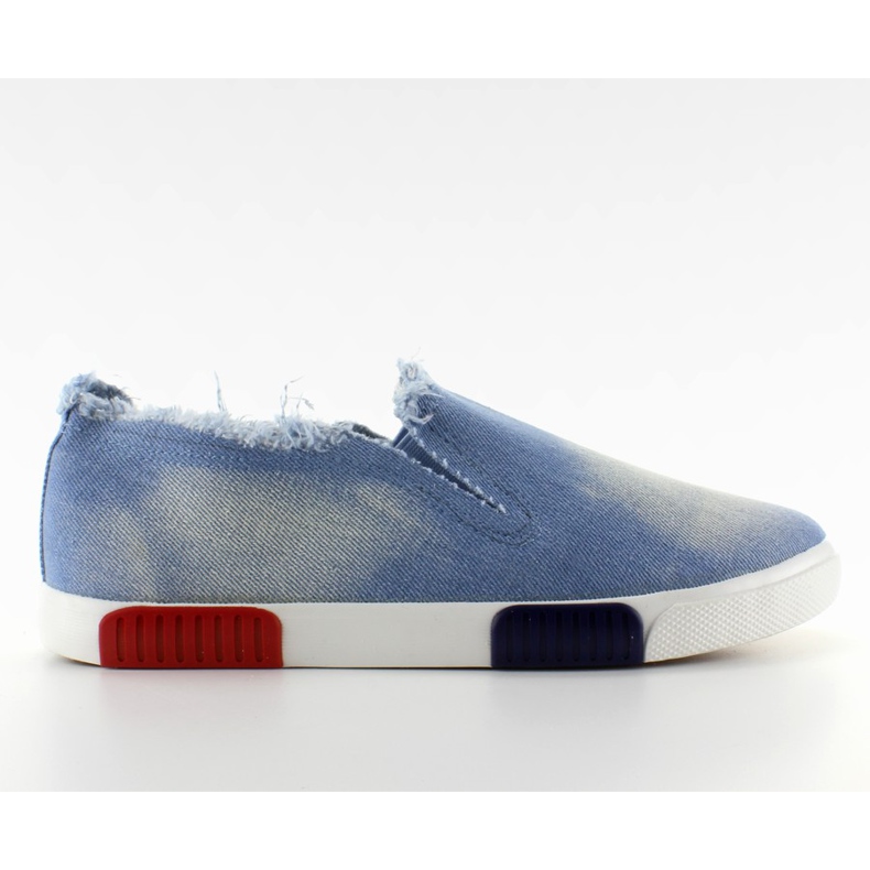 Tenisky s barevnou podrážkou BL65 L. Modrá modrý