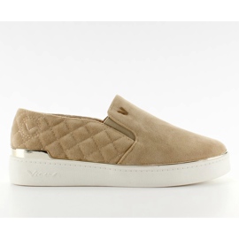 Semišové slip-on tenisky 7103 Beige béžový