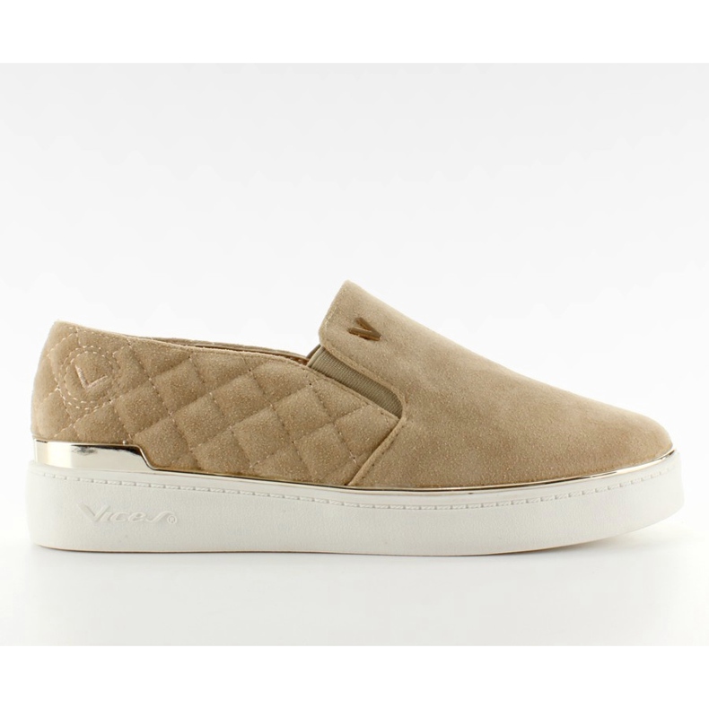 Semišové slip-on tenisky 7103 Beige béžový