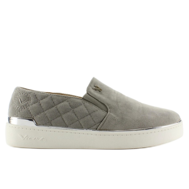 Semišové slip-on tenisky 7103 Grey šedá