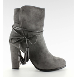 Boty s otevřeným svrškem M243 Šedá