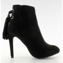 Boty s třásněmi se střapcem 66-217 Černá černý