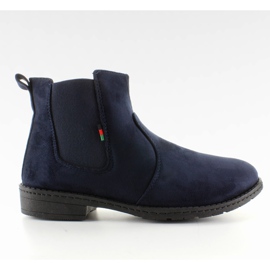 Boty Suede Jodhpur s vložkou 87-3 D. Blue námořnická modř
