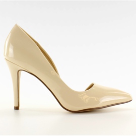 Pastelové asymetrické podpatky C26P Béžová béžový