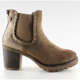 Boty s hadím motivem 725. Khaki černý